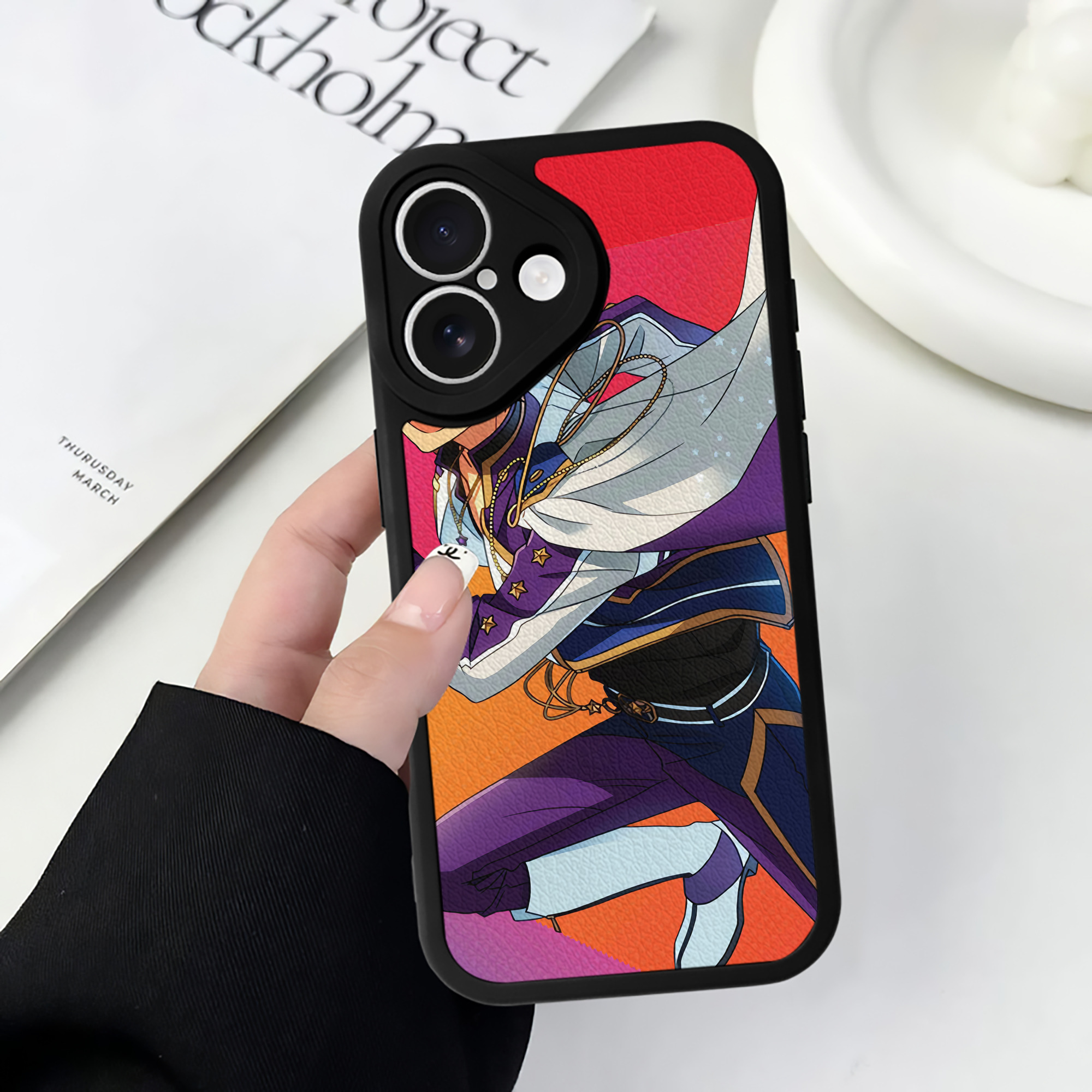 （画像用） あんさんぶるスターズ! Ensemble Stars 【iPhone 16シリーズ対応】シリコンスマホケース（レザー調） 材質：シリコン